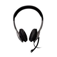V7 HU521 Deluxe USB Stereo Hoofdtelefoon met Microfoon Zwart/Grijs - thumbnail