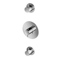 Hotbath Laddy Inbouw Thermostaat Met 2 Stopkranen 007R - Chroom - thumbnail