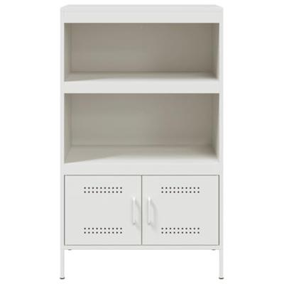 Hoge kast 68x39x113 cm staal wit