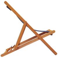 Strandstoelen 2 st inklapbaar stof blauw - thumbnail