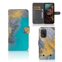 Nokia XR21 | Bookcase | Marble Blue Gold - thumbnail