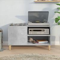 Platenkast 84,5x38x48 cm bewerkt hout betongrijs - thumbnail