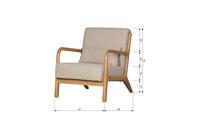 WOOOD Fauteuil 'Mark' Stof, kleur Naturel - thumbnail