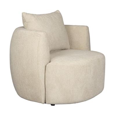 Dutchbone Fauteuil 'Rocca' Geweven stof, kleur Latte
