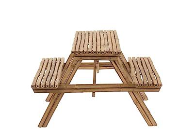 J-Line bank Picknick - bamboe|jute - naturel J-Line bank Picknick - bamboe|jute - naturel
