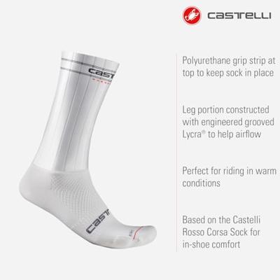 Castelli fast feet 3 sock wit unisex XXL - thumbnail