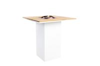 Cosi | Cosiloft 100 Bartable | White Frame | Teak Top - thumbnail