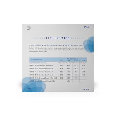 D&apos;Addario HH610 3/4M Helicore Hybrid Bass String Set,Medium Tension Contrabas - thumbnail