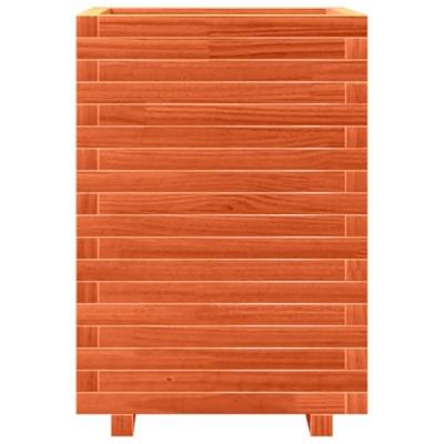 Plantenbak 50x50x72 cm massief grenenhout wasbruin