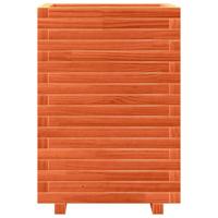 Plantenbak 50x50x72 cm massief grenenhout wasbruin - thumbnail