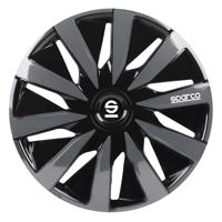 4-Delige Sparco Wieldoppenset Lazio 15-inch zwart/grijs SP1591BKGR - thumbnail