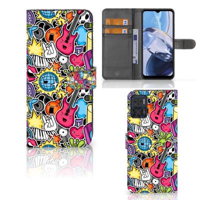 Motorola Moto E22 | E22i | Wallet Case | met Pasjes | Punk Rock Motorola Moto E22 | E22i | Wallet Case | met Pasjes | Punk Rock