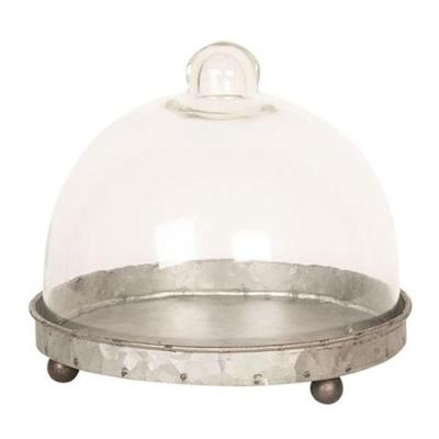 Clayre Eef Stolp 6GL2492 Grijs Transparent 16x15 cm Clayre Eef Stolp 6GL2492 Grijs Transparent 16x15 cm
