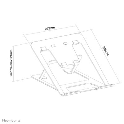 Neomounts NSLS085BLACK opvouwbare laptop standaard - thumbnail
