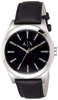 Horlogeband Armani Exchange AX2323 Leder Zwart 22mm - thumbnail