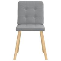 Eetkamerstoelen 2 st stof lichtgrijs - thumbnail