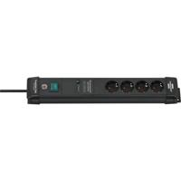 Brennenstuhl 1951140300 Stekkerdoos 4 Sockets | Premium Line | Aan/uit Schakelaar | Overspanningsbeveiliging | Zwart | 1,8 meter - thumbnail
