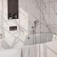 Brauer Chrome Edition Thermostatische Inbouw Badkraan Drukknoppen - Badvulcombinatie - 3 stand - Doucheslang - Wandaansluitbocht - Handdouche - Chroom - thumbnail