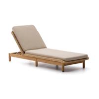 Kave Home Ligbed 'Galea' Teakhout en rattan - thumbnail