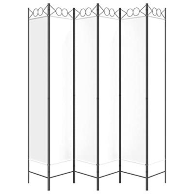 Kamerscherm met 6 panelen 240x220 cm stof wit Kamerscherm met 6 panelen 240x220 cm stof wit