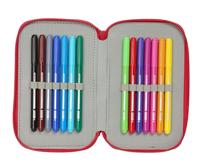 Driedubbele Pennenzak Sevilla Fútbol Club Rood 12,5 x 19,5 x 5,5 cm 37 Onderdelen - thumbnail