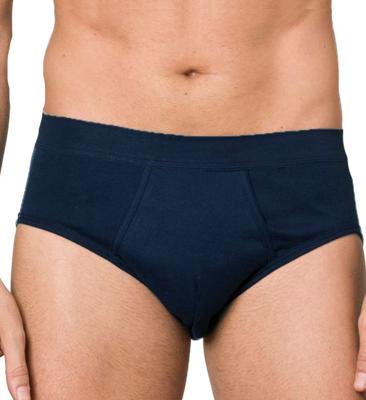 2-pak heren slip kleur, M3000 - 100% Katoen- Met gulp - Voorsluiting - Klassiek mannen ondergoed