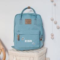 Kinderrugzak met naam bedrukken - Blauw - thumbnail