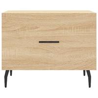 Salontafels 2 st 50x50x40 cm bewerkt hout sonoma eikenkleurig - thumbnail