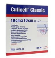 Cuticell Classic paraffine vetgaaskompres 10cm x 10cm 10 Stuks - thumbnail