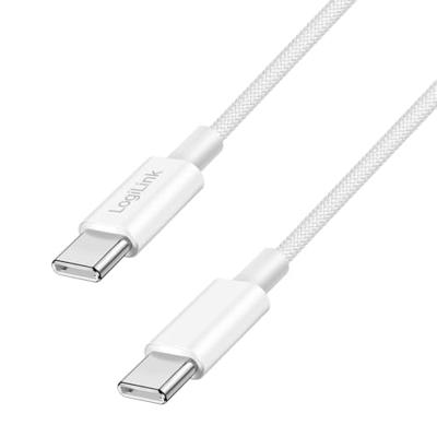 LogiLink CU0340 USB-C-kabel USB 2.0 USB-C stekker 0.5 m Wit