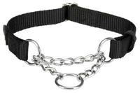 Trixie halsband hond premium halfslip halsband zwart - thumbnail