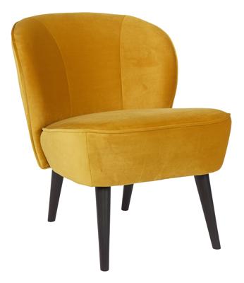 WOOOD Sara fauteuil fluweel Oker WOOOD Sara fauteuil fluweel Oker