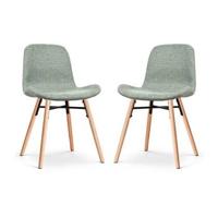 Nolon Nena-Fé Eetkamerstoelen Set van 2 - Zacht Groen - Hout - thumbnail
