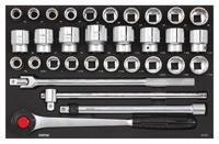 Sonic Doppenset 3/4", Metrish en SAE 32-delig 403201 - thumbnail