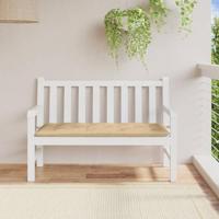 Tuinbankkussen 120x50x7 cm stof gemleerd beige - thumbnail