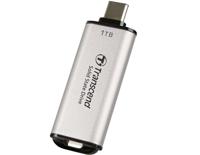 Transcend ts1tesd300s esd300s external ssd, 1 tb, usb type-c, 10 gbps, 1050/ 950 mb/s, silver - thumbnail