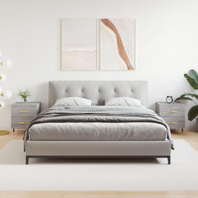 Nachtkastjes 2 st 40x35x47,5 cm bewerkt hout grijs sonoma eiken Nachtkastjes 2 st 40x35x47,5 cm bewerkt hout grijs sonoma eiken