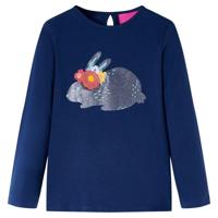 VidaXL Kindershirt met lange mouwen 104 marineblauw - thumbnail