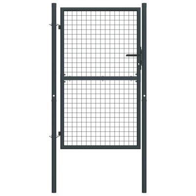 VidaXL Tuinhek van gaas gegalvaniseerd staal 100x150 cm grijs