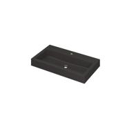 INK Momento Wastafel Quartz met 1 Kraangat - 800x450x90 mm - Quartz Zwart - thumbnail