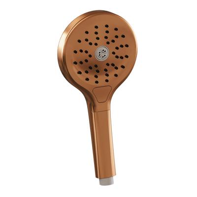 Koperen thermostatische inbouw regendouche set met omstelling, 20 cm douchekop, handdouche en glijstang
