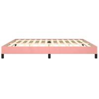 Bedframe fluweel roze 200x200 cm - thumbnail