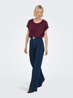 Only Onlmoster Glitter S/s Top Noos Jrs T-shirt Korte Mouw Chocolate Truffle Lurex - thumbnail