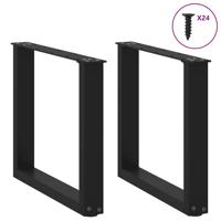 Bartafelpoten 2 st U-vormig 50x(90-91) cm staal zwart - thumbnail