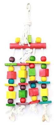 HAPPY PET SPEELGOED BLOCK N BEADS PAPEGAAI 45X16 CM HAPPY PET SPEELGOED BLOCK N BEADS PAPEGAAI 45X16 CM