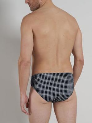 3-pak heren slips - Foxe-packet 2270 - navy ruit - Geruite 100% katoenen heren onderbroeken