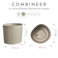 Elho Eden 30 - Zacht taupe - L 31 x B x H 28 cm - Binnen en Buiten - 100% gerecycled - thumbnail