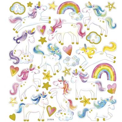 Creativ Company Stickers, eenhoorn, vel 15x16,5 cm, 1 vel