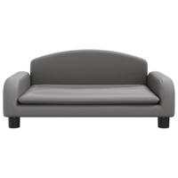 Hondenmand 70x45x30 cm kunstleer grijs - thumbnail