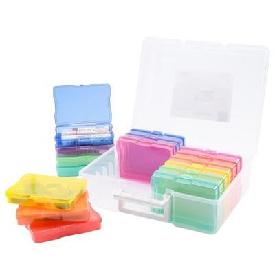 Vaessen Creative • opbergbox met 16 cassettes kleurrijk